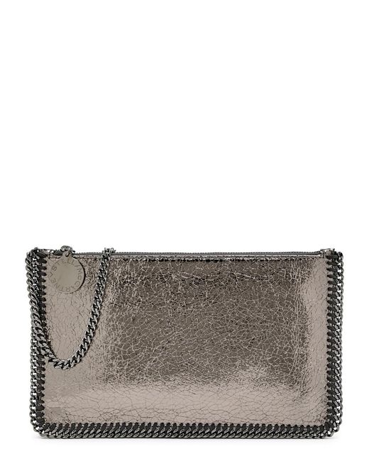 Stella McCartney Gray Falabella Metallic Faux-Leather Shoulder Bag