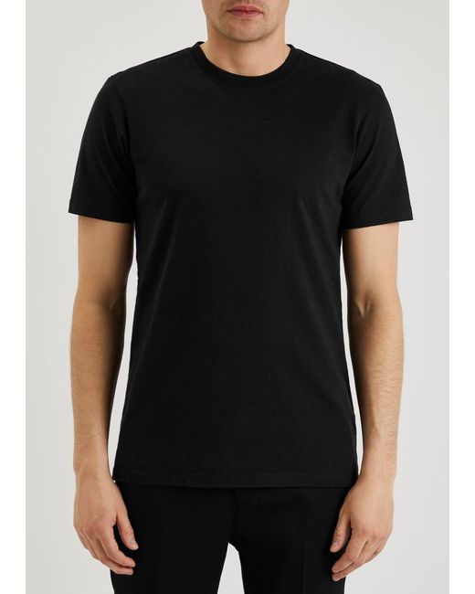 FRAME Black Cotton T-shirt for men