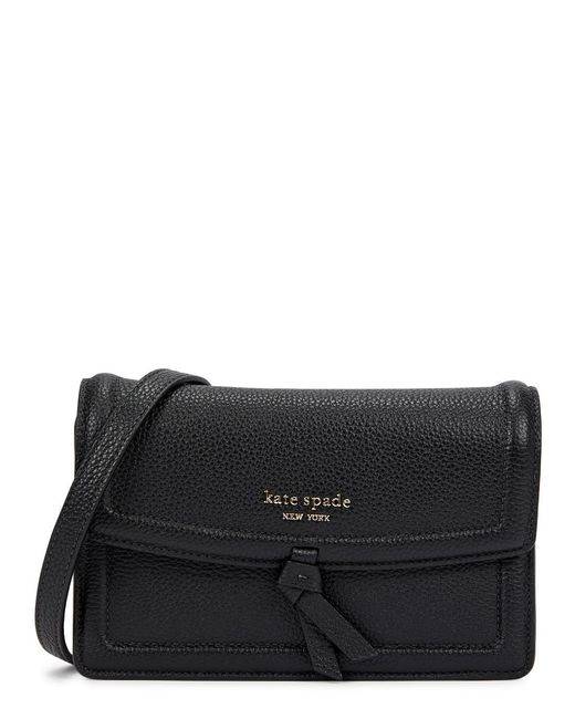 Kate Spade Black Knott Grained Leather Cross-body Bag