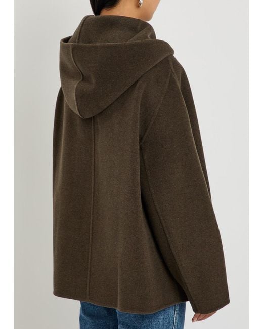 Khaite Brown Dolem Hooded Wool Jacket