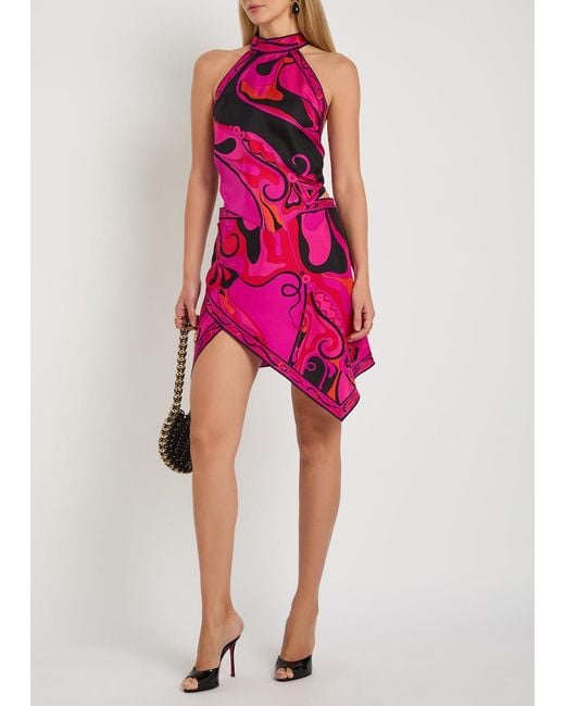 Emilio Pucci Pink Printed Silk Top