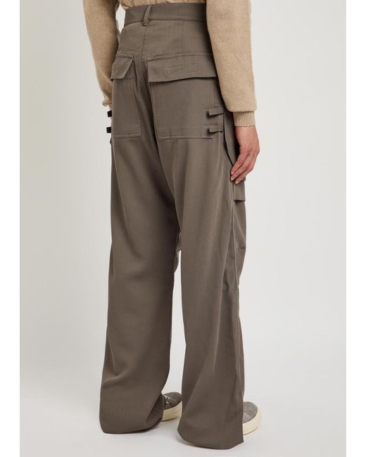 Rick Owens Brown Stefan Wool Cargos for men