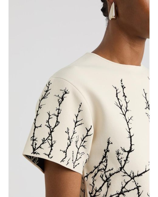 Alexander McQueen Natural Thorn Branches Knitted Crop Top