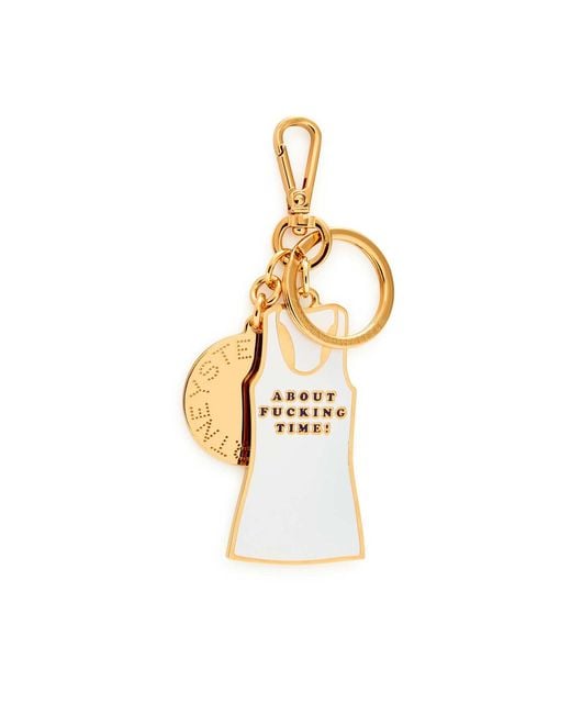 Stella McCartney Metallic About F**King Time Tank Top Keyring