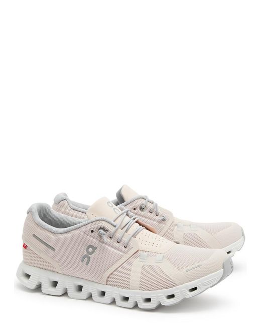 On Shoes White Cloud 5 Mesh Sneakers