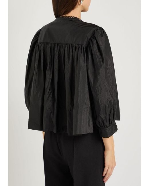 Chloé Black Ruffled Shell Blouse