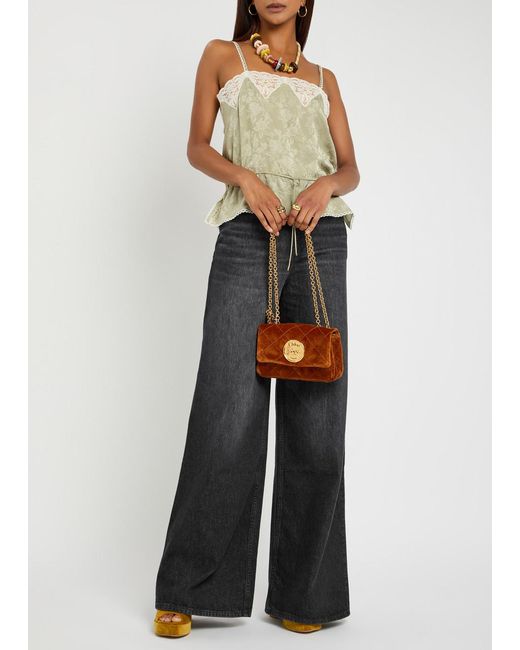 Chloé Gray Wide-Leg Jeans