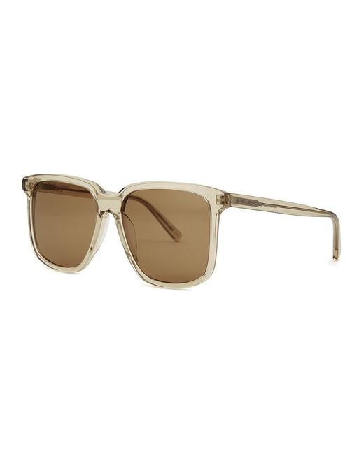 Saint Laurent Yellow Sl480 Transparent Square-frame Sunglasses for men