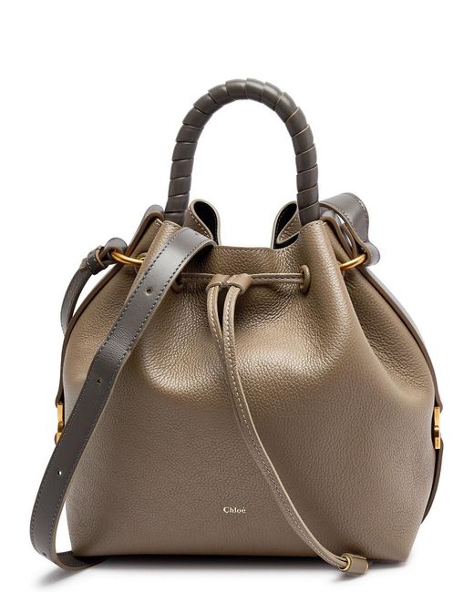 Chloé Brown Marcie Leather Bucket Bag