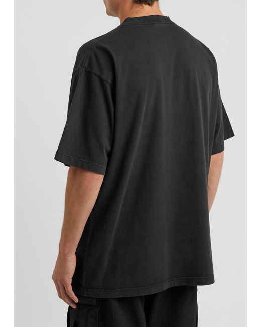 Balenciaga Black Diy Metal Printed Cotton T-Shirt for men