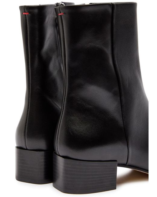 Aeyde Black Lee 40 Leather Ankle Boots