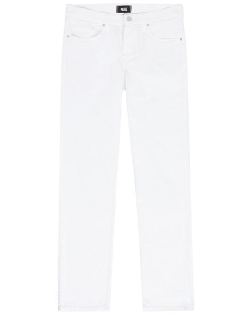 PAIGE White Normandie Slim Straight-Leg Jeans for men