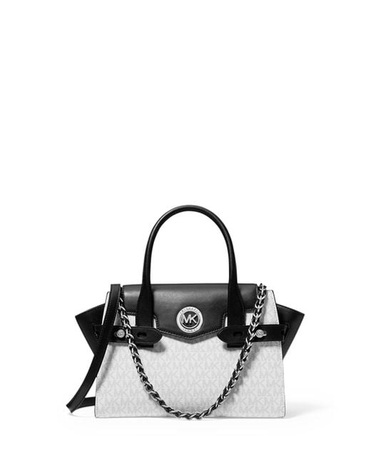 Michael Kors Carmen Small Color-Block Belted Satchel