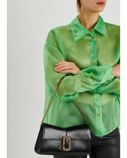 Marc Jacobs The St Marc Leather Clutch in Black Lyst