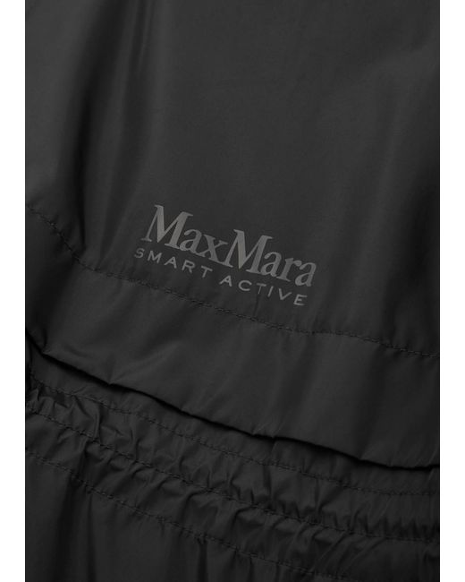 Max Mara Black Albata Hooded Shell Raincoat