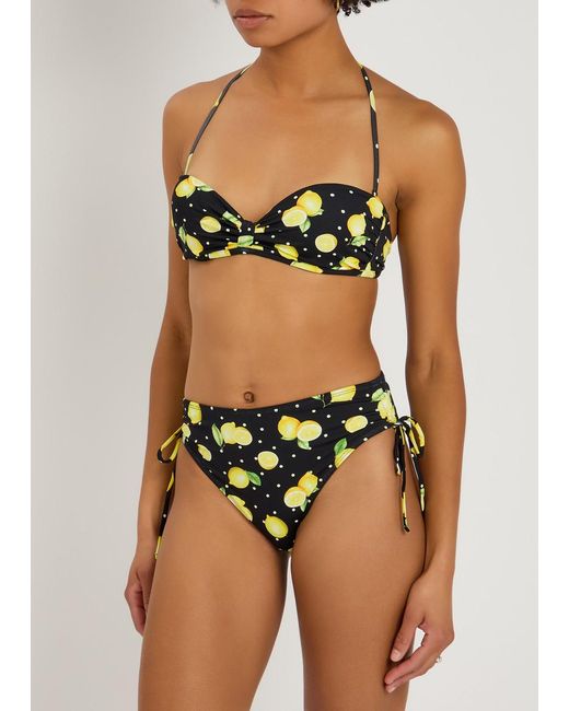 Leslie Amon Black Caro Printed Bikini