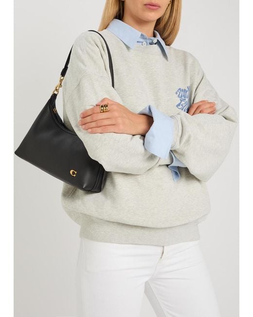 COACH Black Juliet 25 Leather Shoulder Bag