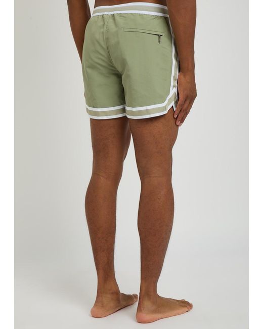 CHE Green Baller Striped Poplin Swim Shorts for men