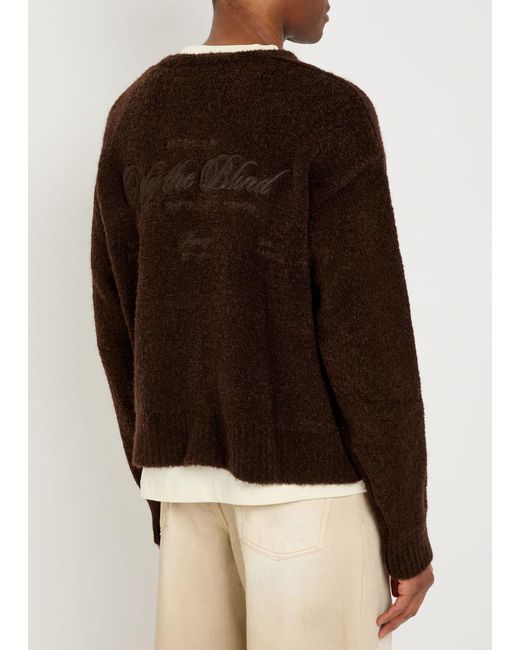 Only the Blind Brown Studio Dept. Brushed-Knit Cardigan for men