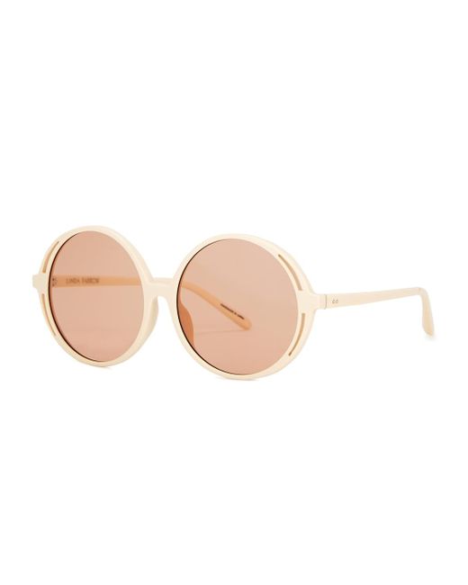 Linda Farrow Pink Bianca Round-frame Sunglasses