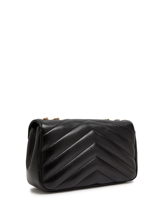 Saint Laurent Black Loulou Medium Quilted Leather Shoulder Bag