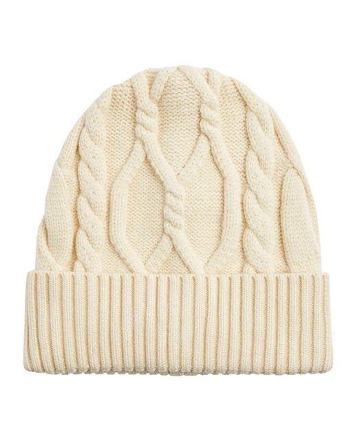 Varley Natural Chamond Cable-knit Beanie