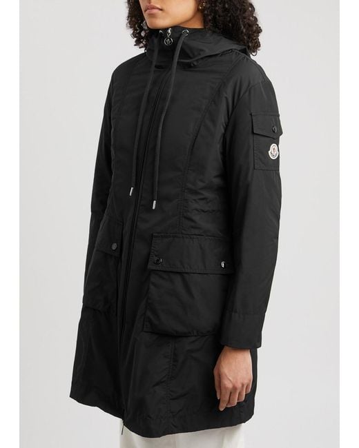 Moncler Black Laerte Hooded Shell Parka