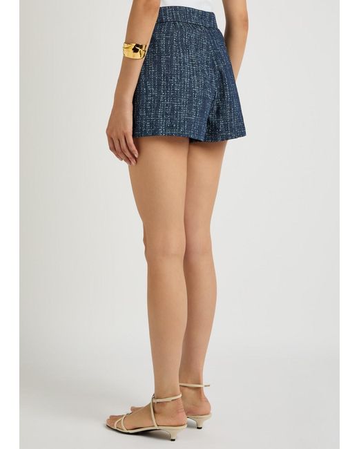 FRAME Blue The Tweed Tweed Shorts
