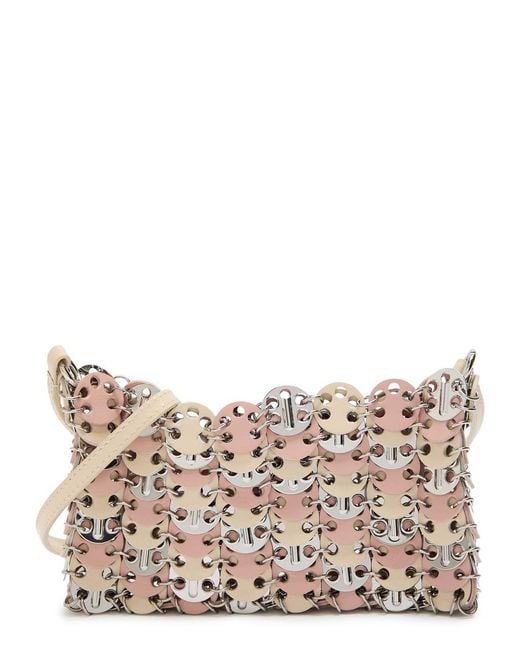 Rabanne Gray Disc Two-Tone Cross-Body Bag