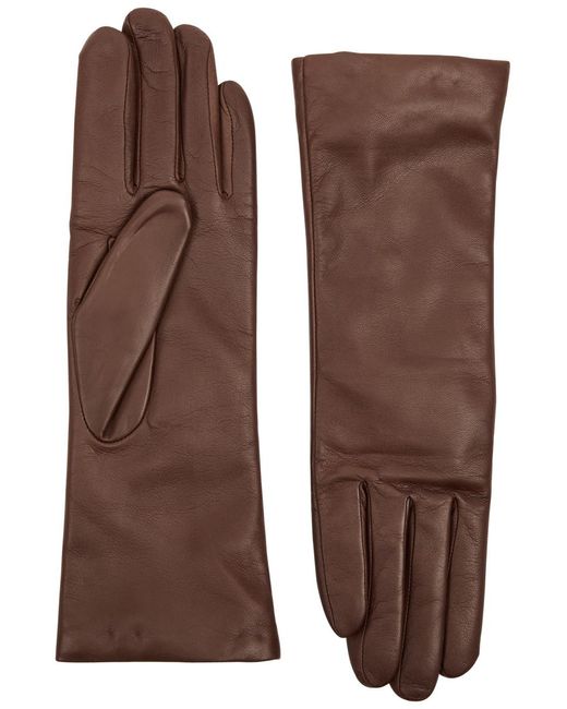 Agnelle Brown Christina Leather Gloves