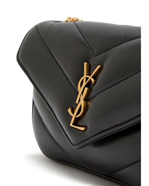 Saint Laurent Black Loulou Mini Quilted Leather Shoulder Bag