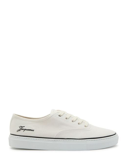 Jacquemus White Les Fefe Logo-Embroidered Canvas Sneakers