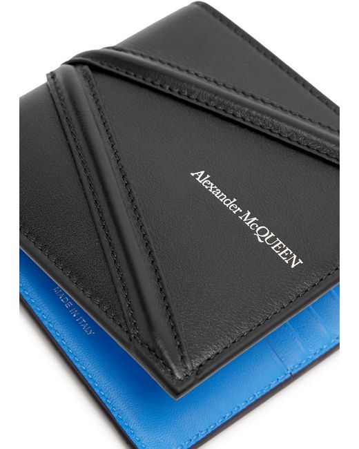 Alexander McQueen Black Harness Leather Wallet for men