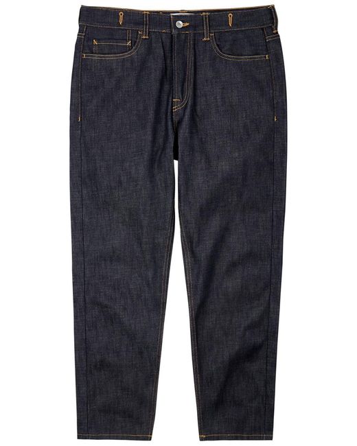 YMC Blue Earth Tearaway Tapered-leg Jeans for men