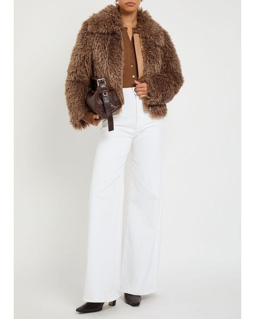 Stand Studio Brown Zaylee Faux Fur Jacket