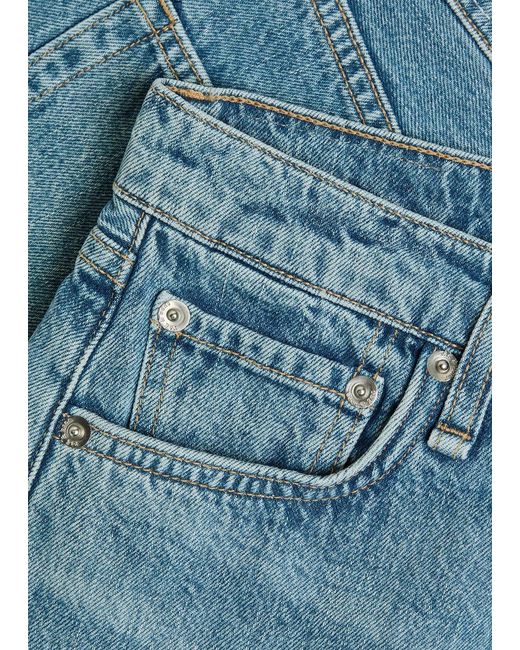 Rag & Bone Blue Kaia Denim Shorts