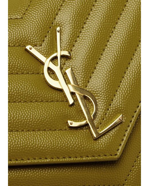 Saint Laurent Green Envelope Leather Wallet-on-chain