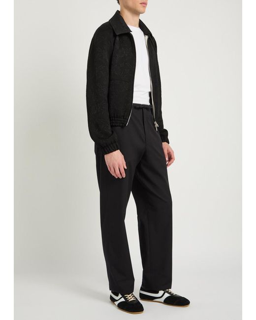 Dries Van Noten Black Rankles Reversible Floral-Jacquard Woven Jacket for men