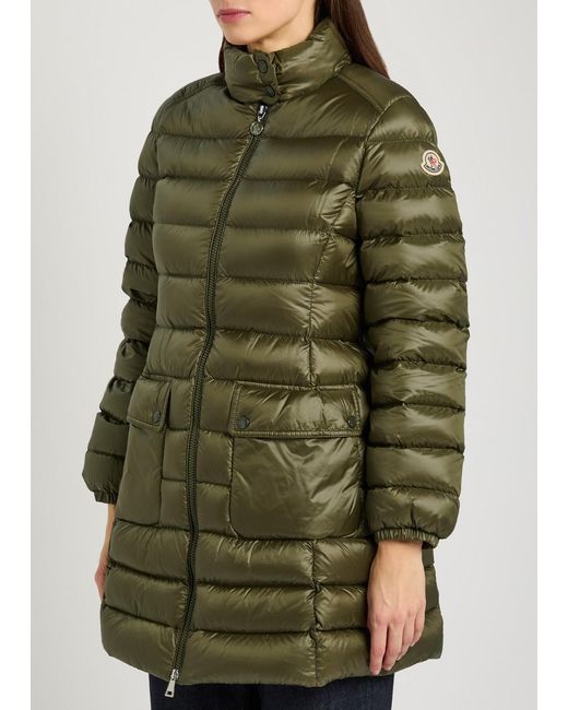Moncler Green Genet Padded Shell Coat