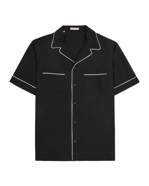 Valentino Black Silk Shirt for men