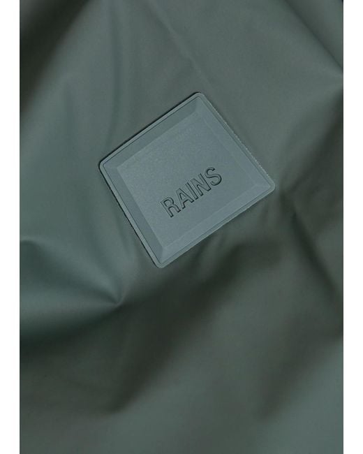 Rains Green Lohja Hooded Rubberised Jacket for men