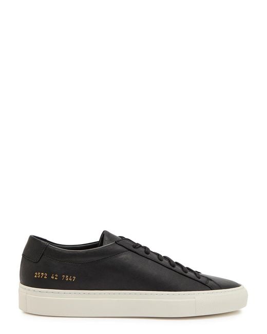 Common Projects Black Achilles Premium Leather Sneakers for men