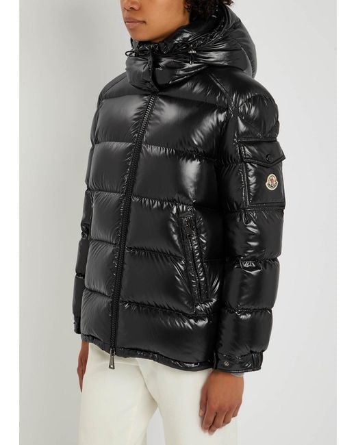 Moncler Black Maire Quilted Hooded Shell Jacket
