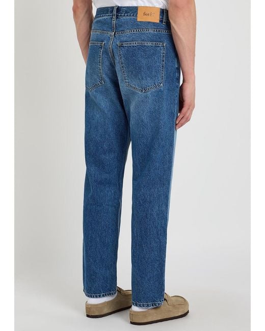 Forét Blue Straight-Leg Denim Jeans for men