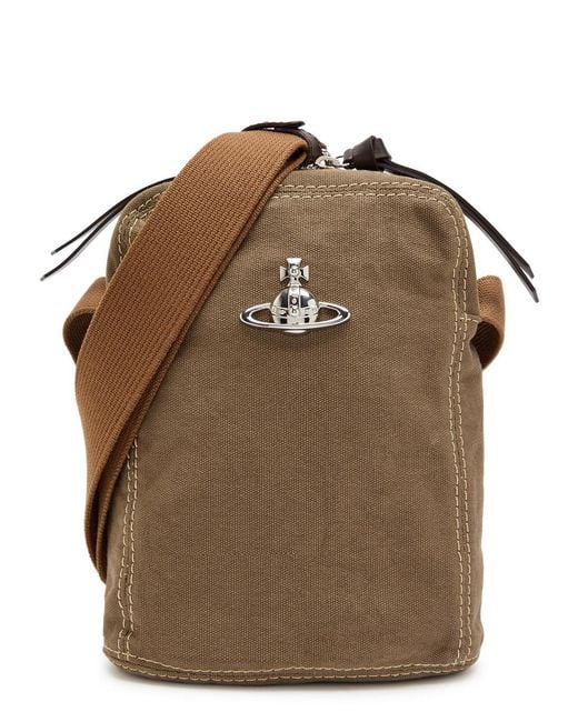 Vivienne Westwood Brown Luke Canvas Cross-Body Bag for men