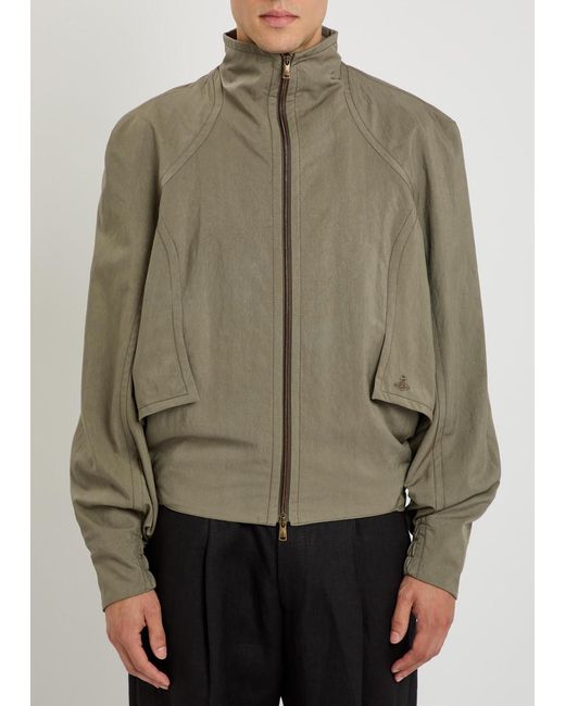 Vivienne Westwood Green Harrington Woven Jacket for men