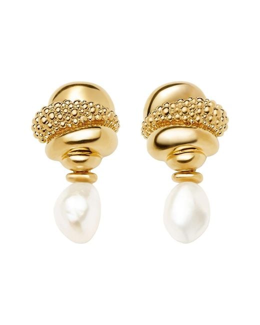 Missoma Metallic Pearl Baya 18Kt-Plated Detachable Drop Earrings