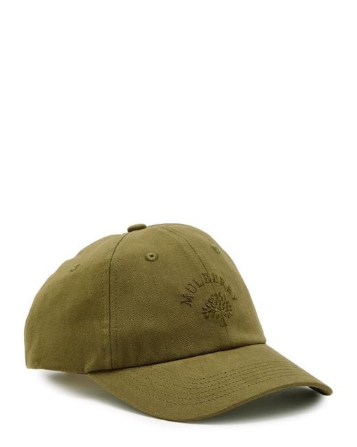 Mulberry Green Logo-Embroidered Cotton Cap for men