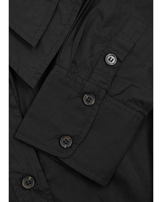Ganni Black Cotton-poplin Shirt