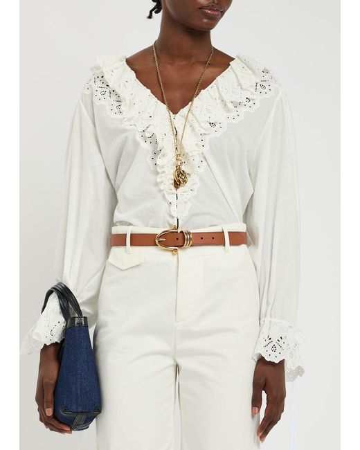 Chloé Brown The Chloé Bracelet Leather Belt
